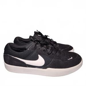 Nike SB Force 58 Skate Shoes (CZ2959-001, Black/Black/White) Size 12